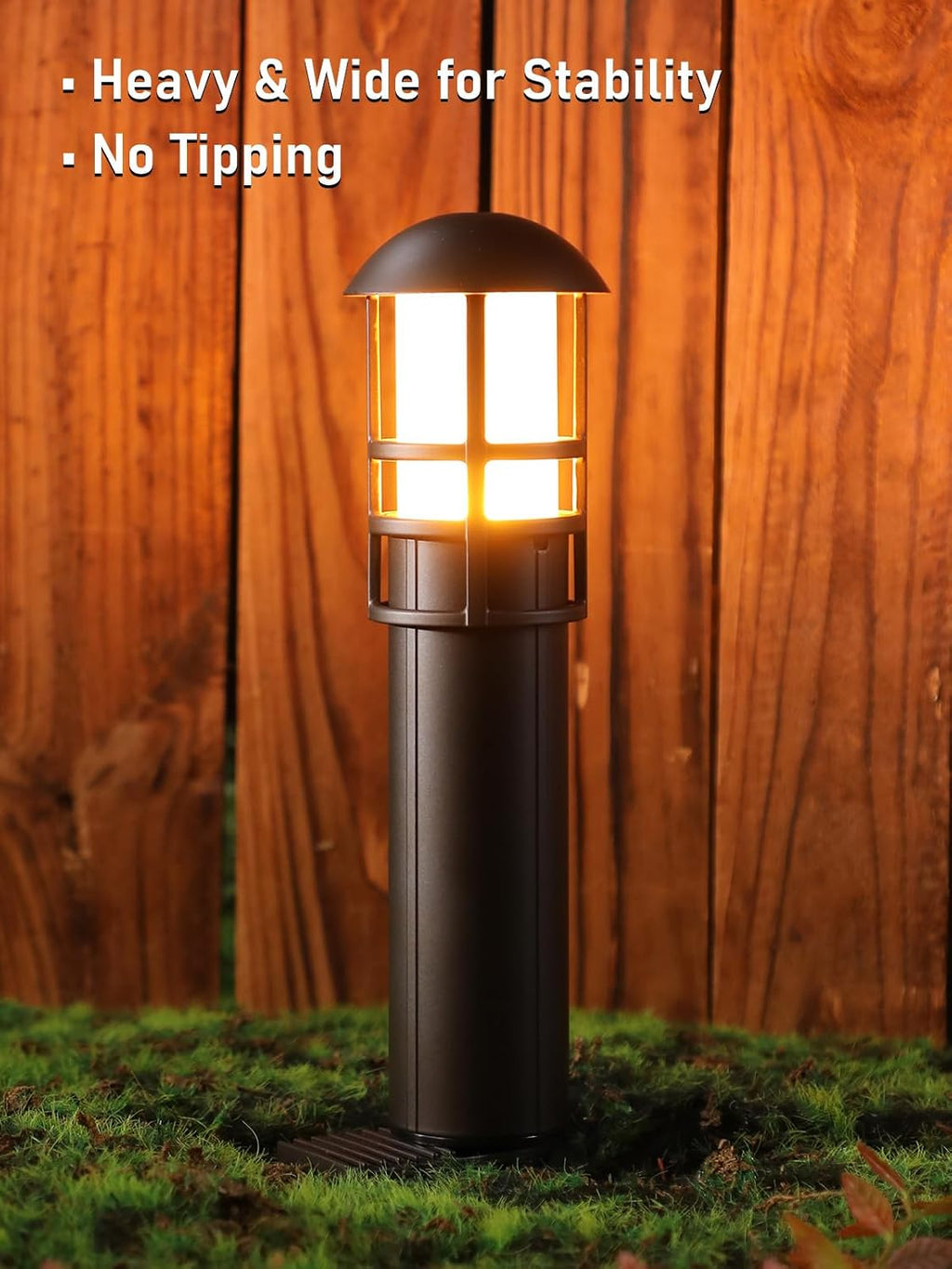 LEONLITE 5CCT Low Voltage Landscape Pathway Lights 3W Landscape Lighting 12-24V LED Bollard Path Lights Wired CRI90+ Aluminum Pathway Lighting for Walkway Yard Garden, ETL, 1800-5000K, Pack of 6