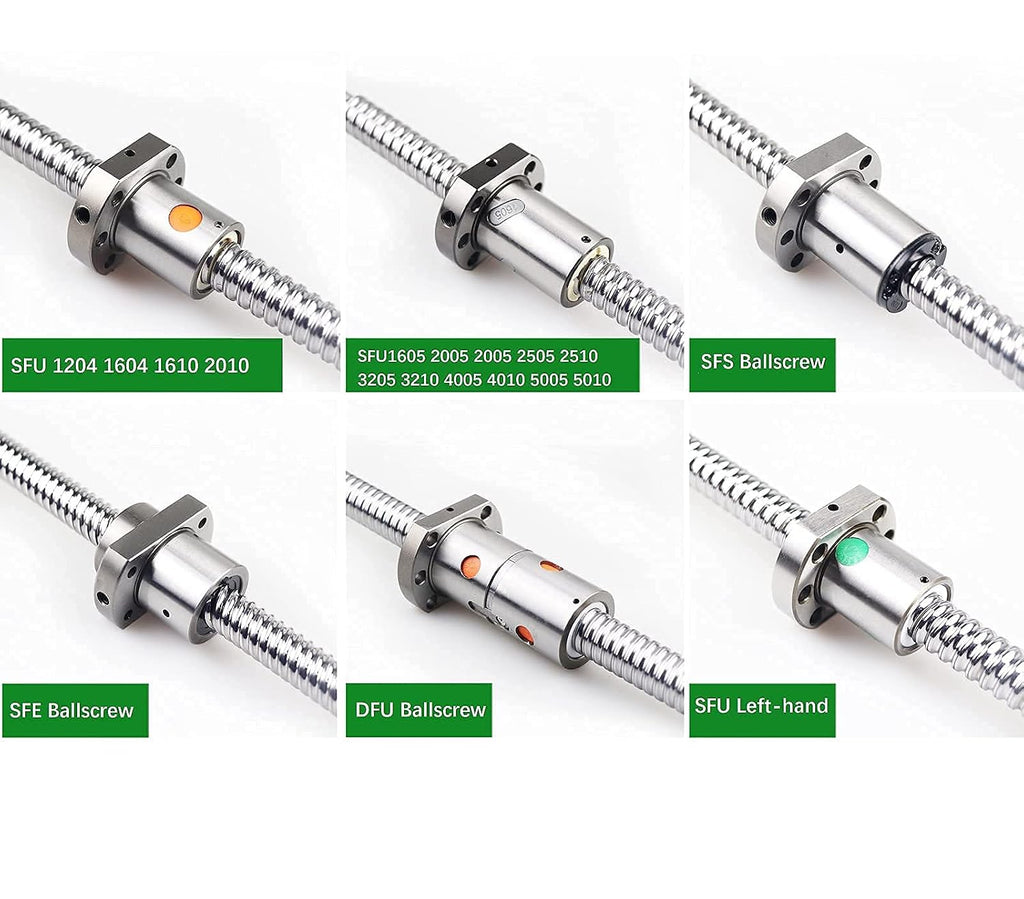 25mm Ballscrew Kit SFU2510 RM2510 Anti-Backlash Ball Screw, Length 18.9 inch / 480mm 10mm Pitch + Ball Screw Metal Nut + FK/FF15 Bearing End Supports + Coupler for CNC Machine