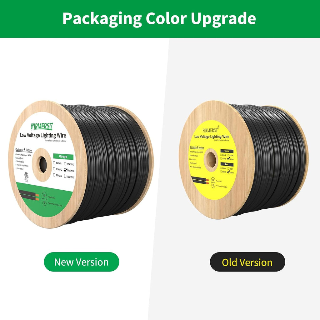 FIRMERST 14/2 Low Voltage Landscape Wire Outdoor Lighting Cable 1000 Feet