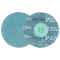 Walter 04D310 3' Twist Topcut Sanding Discs Quick Change ZA Discs 100 Grit Green, 50 Pack