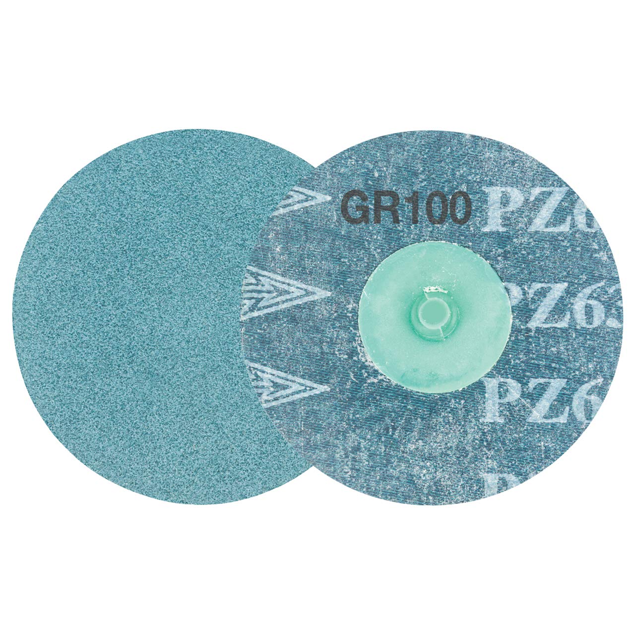 Walter 04D310 3' Twist Topcut Sanding Discs Quick Change ZA Discs 100 Grit Green, 50 Pack