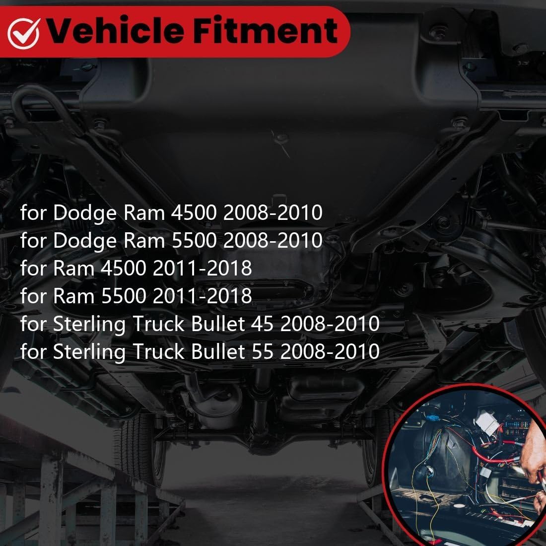 Arrhythmic 2X Front Lower Suspension Ball Joint for Sterling Truck Bullet 45 6.7L 2008 2009 2010, for Sterling Truck Bullet 55 6.7L 2008 2009 2010, for Ram 4500 6.4L 2014 2015 2016 2017 2018