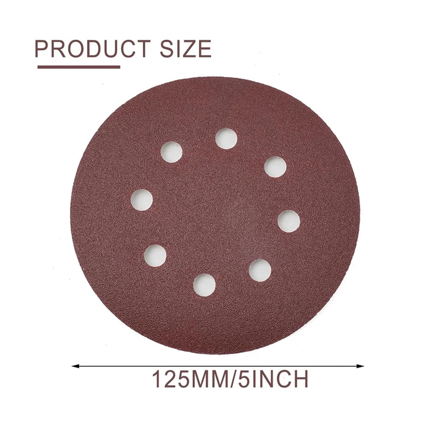 20 Pcs 5 Inch 125mm Round Sandpaper 8 Hole Sanding Discs Hook & Loop Grit 40-2000(2000)