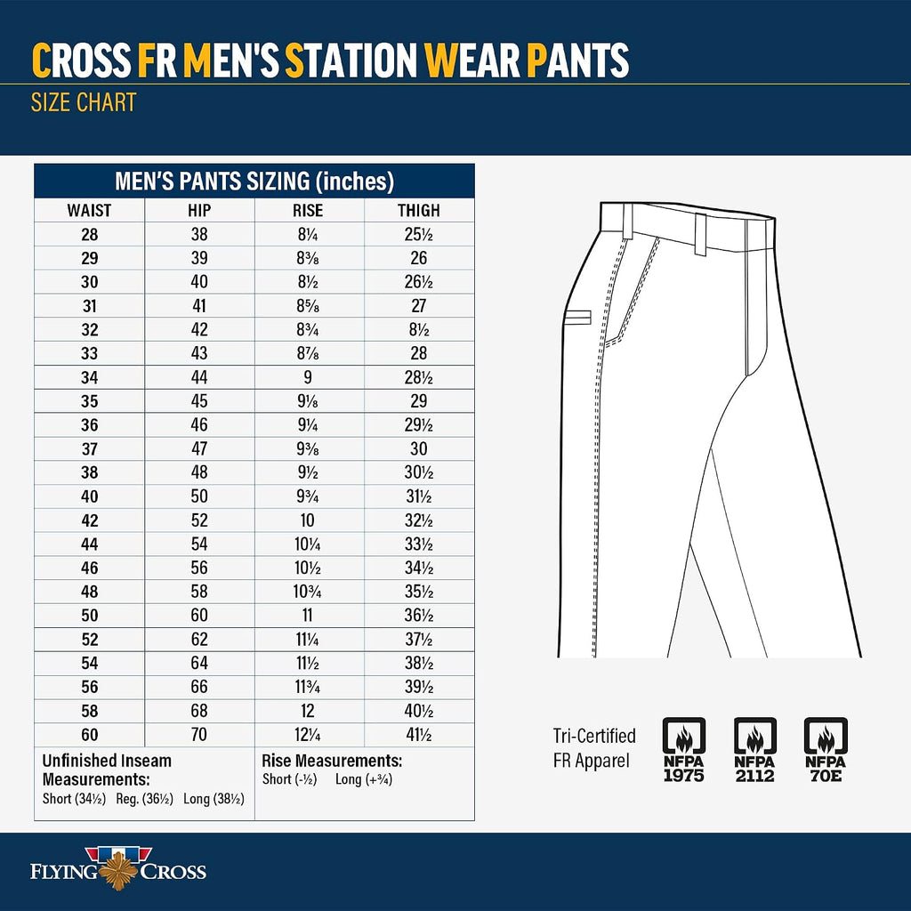 Flying Cross Unisex Adult Cross Fr Men's Class a Stationwear Pant