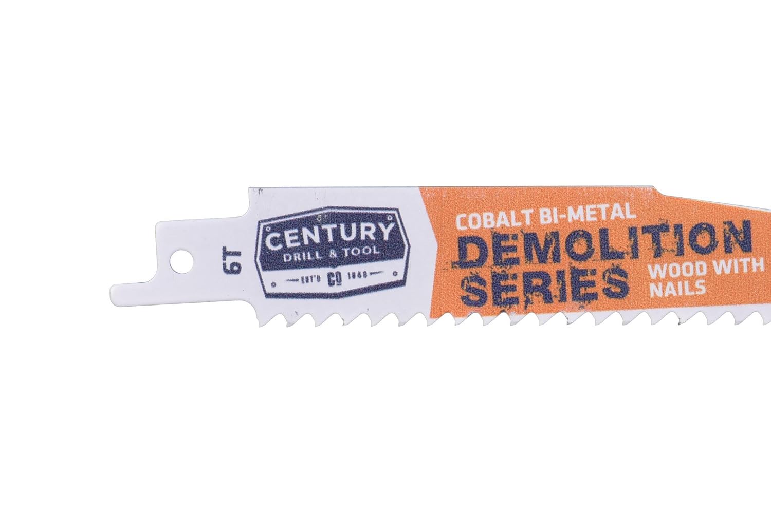 Century Drill & Tool 07785 6' Demolition Series Bi-Metal Reciprocating Saw Blade, 8/10T, 25 Pack