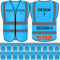 BeautyWill Bulk Custom Logo Safety Vest High Visibility Reflective Work Vests