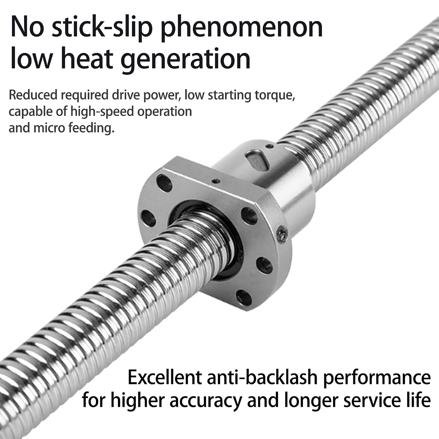 2005 Linear Motion CNC Ball Screw with Anti Backlash Nut, Coavoo SFU2005 2650mm / 104.33 inch 20mm Ballscrew with Standard End Machine for BK15 BF15