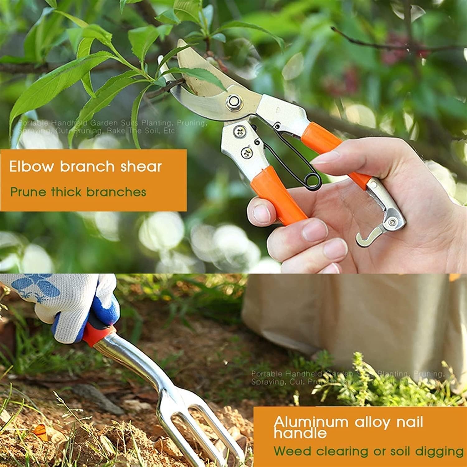 Gardening Tools, 12 Piece Heavy Duty Gardening Tools, Stainless Steel Gardening Hand Tools with Storage Organizer & Ergonomic Handle