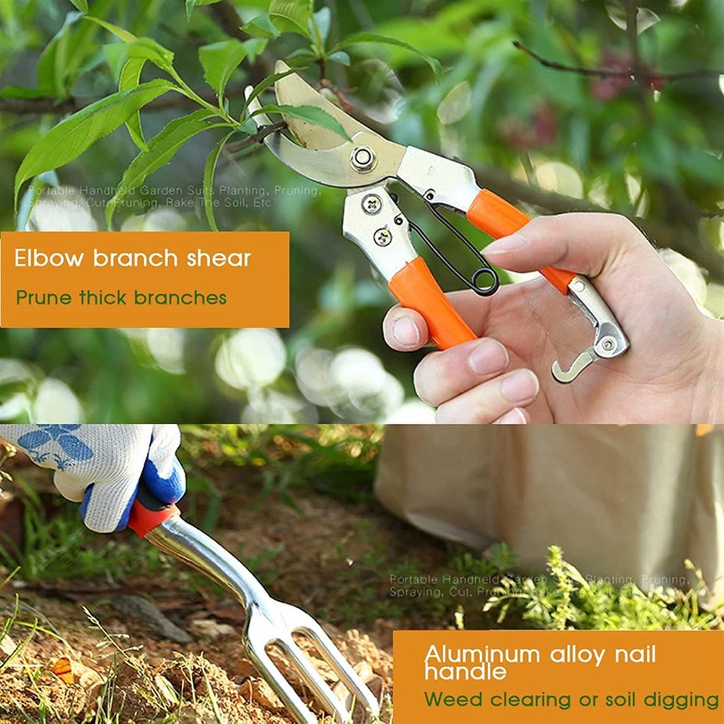 Gardening Tools, 12 Piece Heavy Duty Gardening Tools, Stainless Steel Gardening Hand Tools with Storage Organizer & Ergonomic Handle Gardening Gifts for Women Men