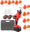 Reciprocating Saws Electric Meat Bone Saw Machine | Portable Butcher Saw with Variable Speed Puller 2000rpm | Wood Cutting Pruning Saw (With LED Lighting), 3AH