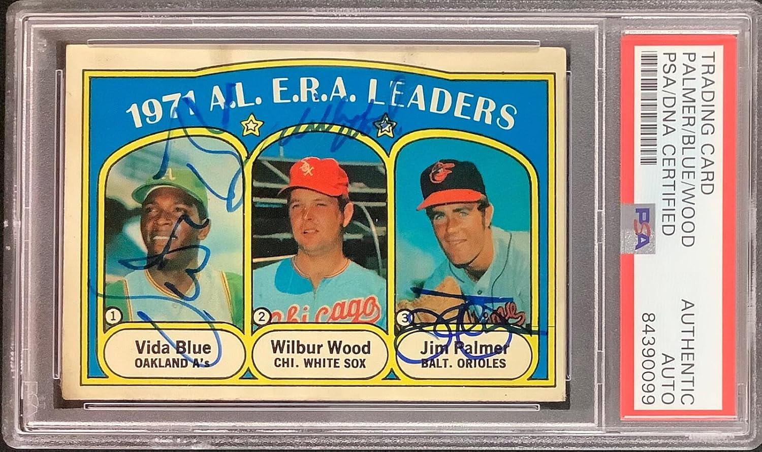 Jim Palmer Signed 1972 Topps #92 Orioles Baseball Card Wood Auto PSA/DNA - Baseball Slabbed Autographed Cards
