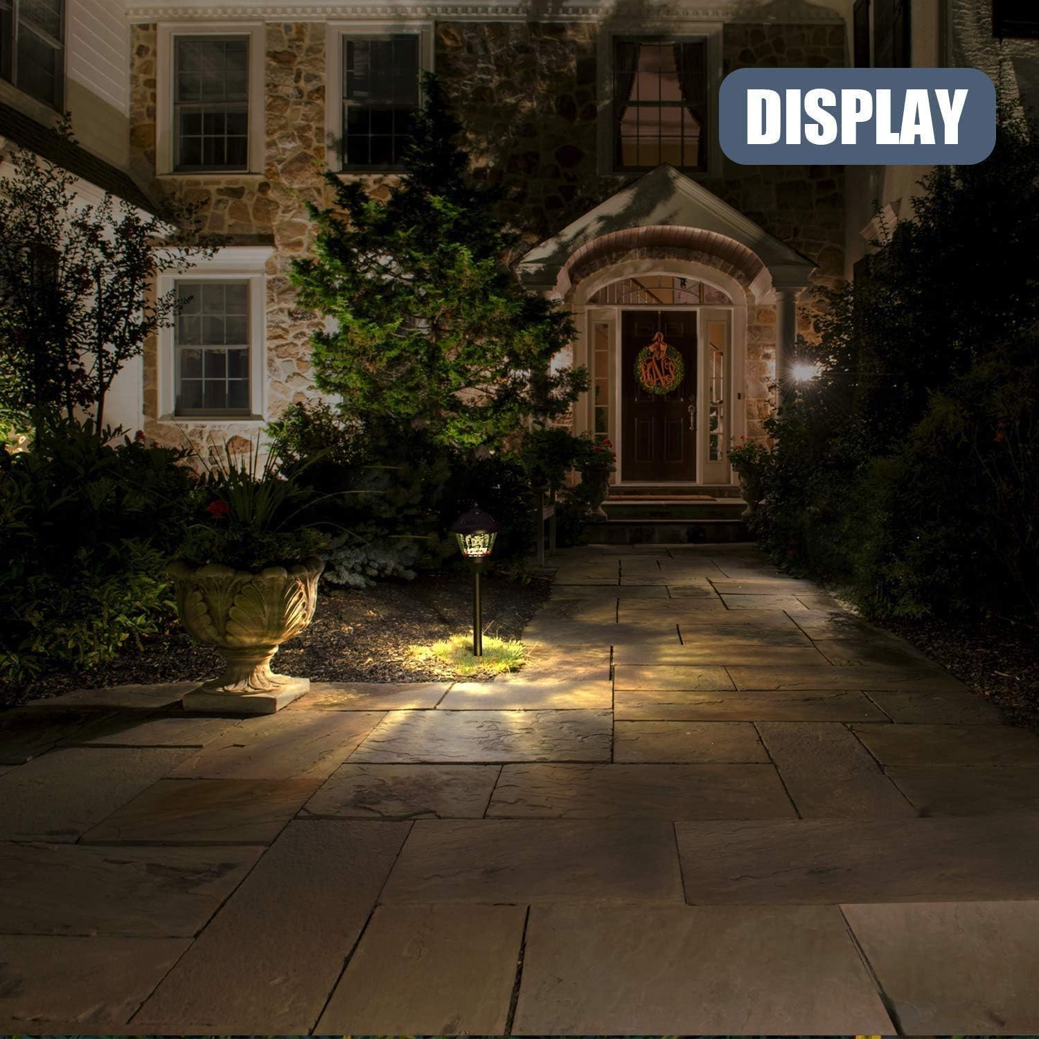 GOODSMANN Pathway Lights 1.5W LED 6PK Outdoor Low Voltage Landscape Lighting Kits 100 Lumen Hardwired Path Light 3000K Warm White Metal 12V Bronze Electric Sidewalk Walkway Lights with Cable Connector