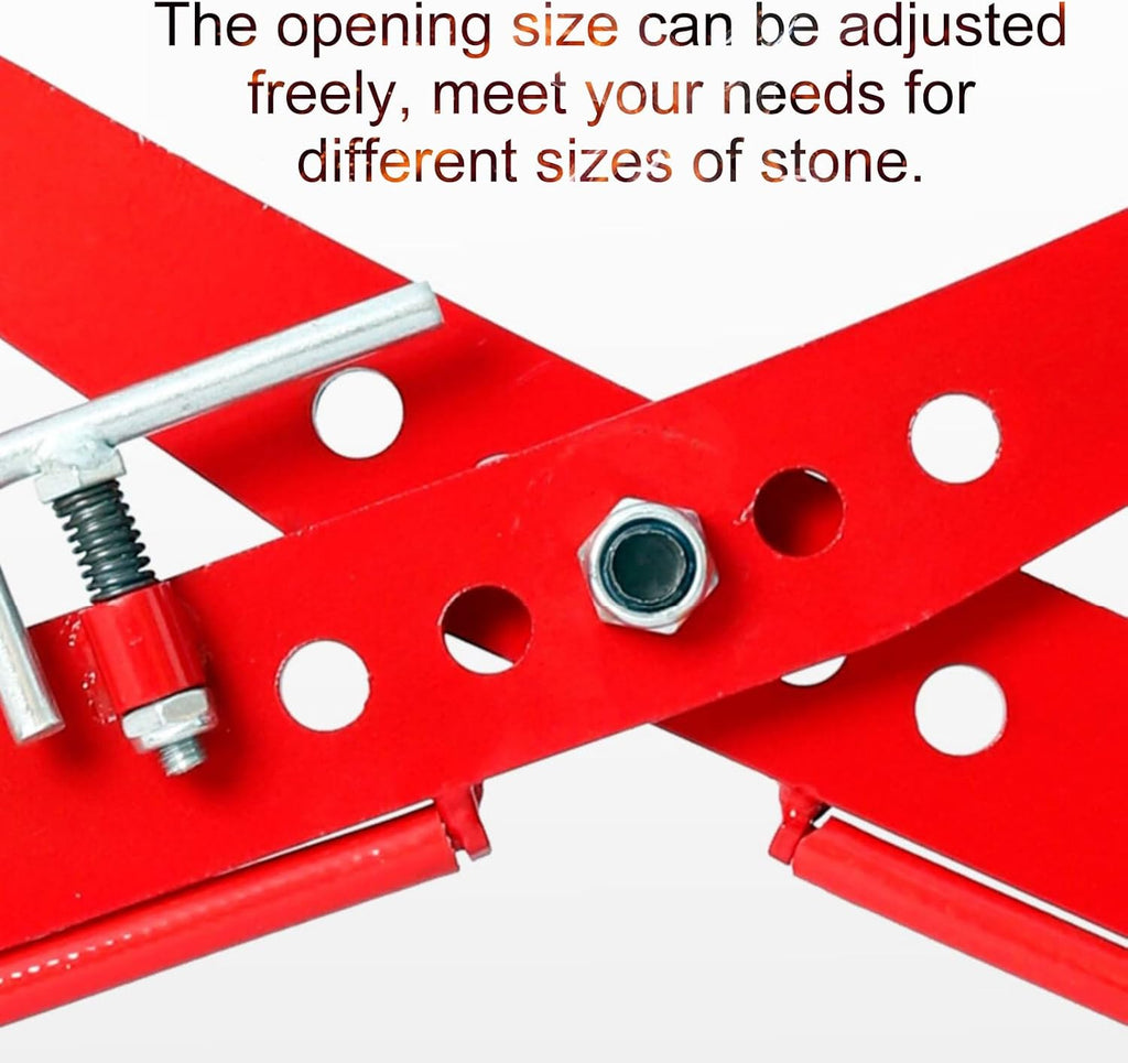 Stone Lifting Clamp Plate, Granite Chain Pliers Lifter Concrete Block, Adjustable Curb Clamps Jaw Opening 12cm-97cm (4 3/4'-38 1/4')(L)