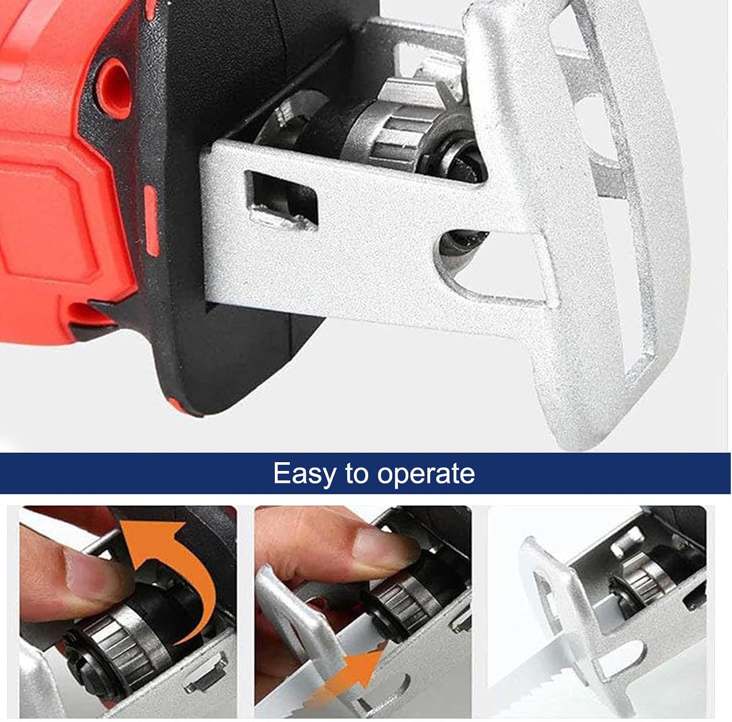 ddingsmafosee Electric Meat and Bone Saw, Electric Commercial Home Butcher Saw with 4 Saw Blades and LED Lighting, Storage Box, Cordless Reciprocating Saw for Cutting Meat/Bones/PVC/Branches