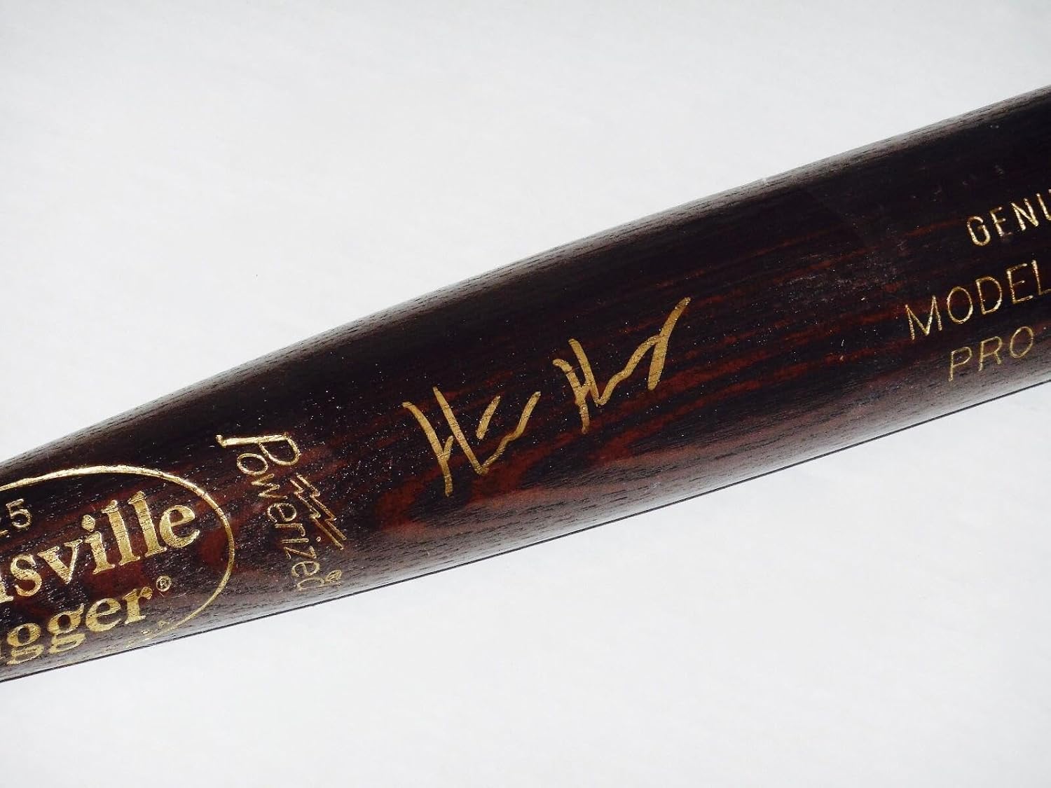 HUNTER HARVEY AUTOGRAPHED BAT (BALTIMORE ORIOLES) - Spring Training Used Bat! - Autographed MLB Bats