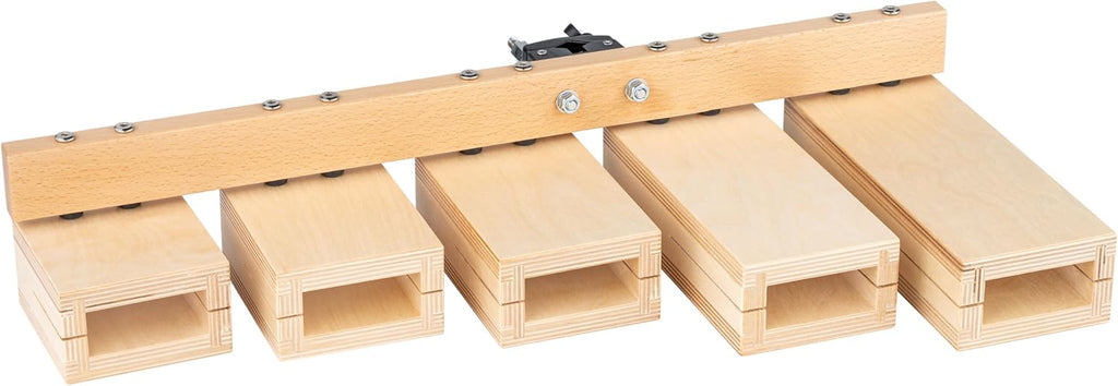 Meinl Percussion Wood Temple Blocks with Mount, Five Pitches from Low to High, 100% Baltic Birch, 2-Year Warranty (TMWTB)