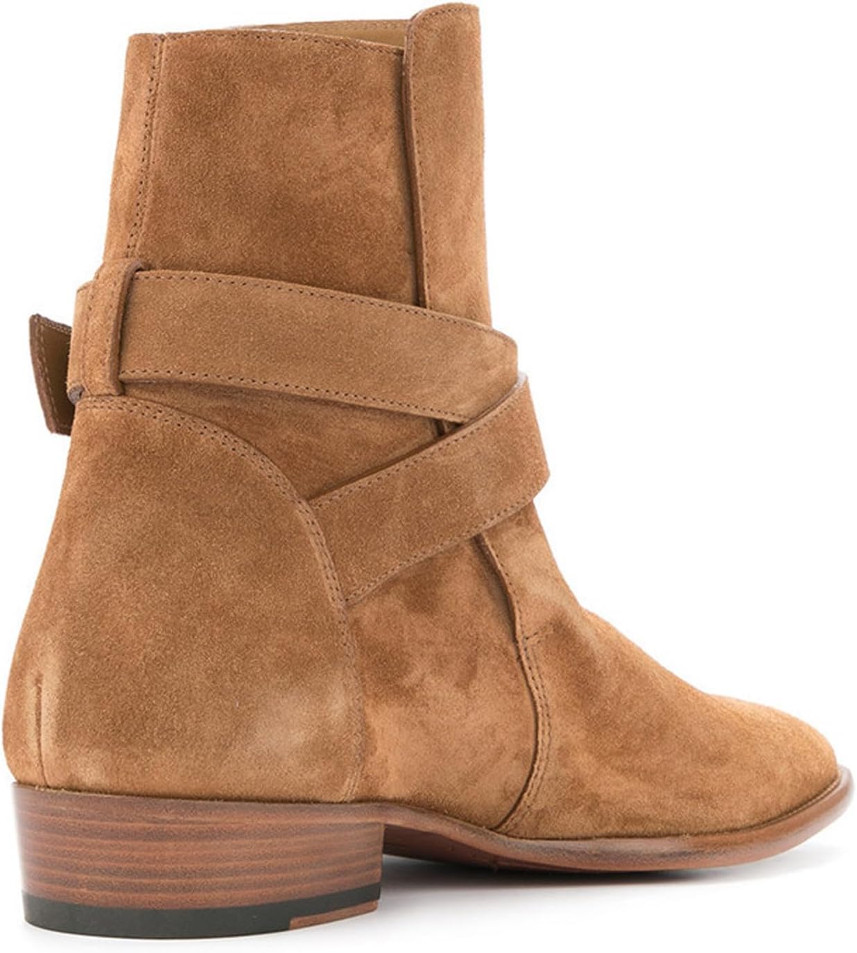 Santimon Men's Double-Buckle Jodhpur Boots- Premium Suede Harness Ankle Chelsea Boots, Dress Casual Western Boots for Business, Casual, Travel, Wedding,Party