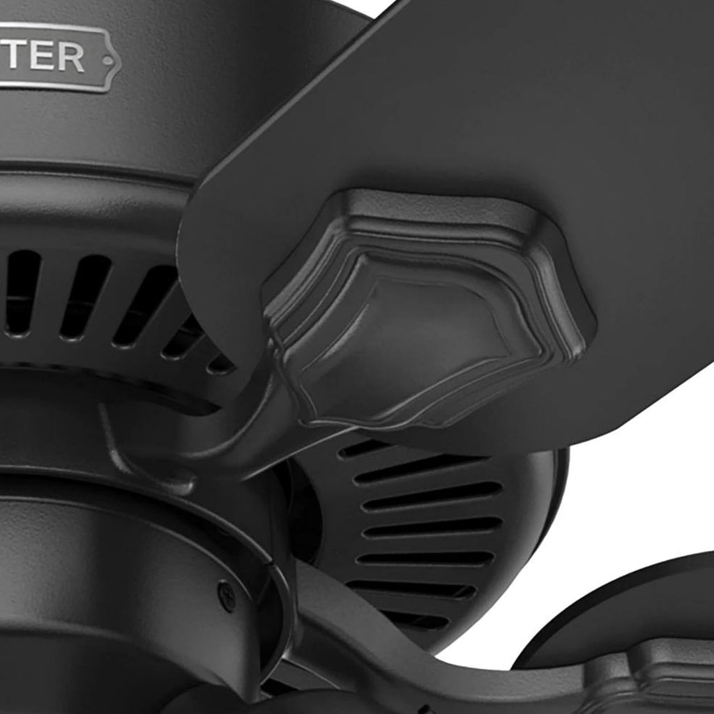 Hunter Fan 44 inch Matte Black Indoor Ceiling Fan with Light and Pull Chain for Bedroom, Living Room, Office, Basement, Kitchen, CC5C27C89 (Renewed)