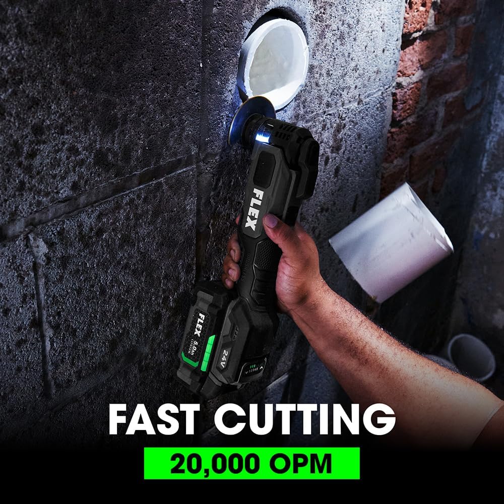 FLEX 24V Brushless Cordless 5.0Ah Reciprocating Saw & 2.5Ah Oscillating Multi-Tool Kits with 160W Fast Chargers