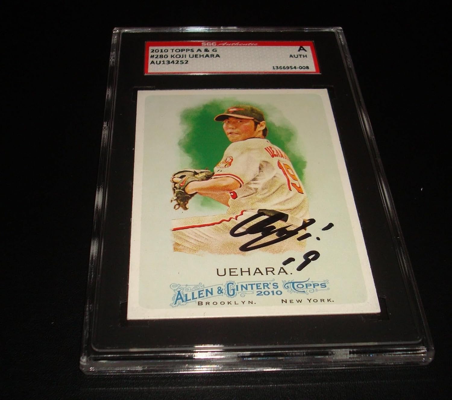Koji Uehara Orioles 2010 Topps Allen & Ginter 2013 Sox Signed SGC Autograph - Baseball Slabbed Autographed Cards
