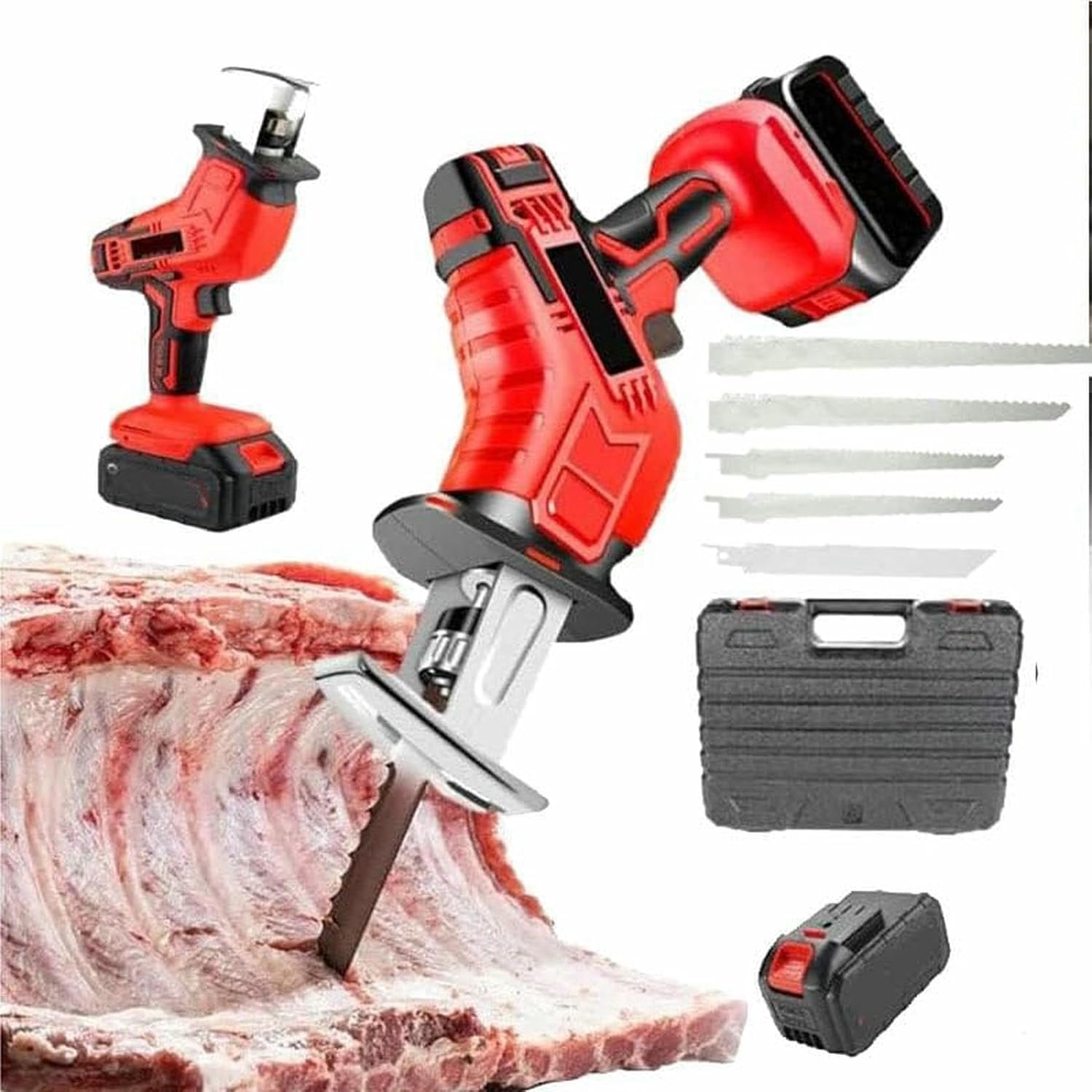 Handheld Cordless Bone Saw, Electric Commercial Home Butchers Saw, Weight Approx 2 Kg, Can Wood/Bone Cutting