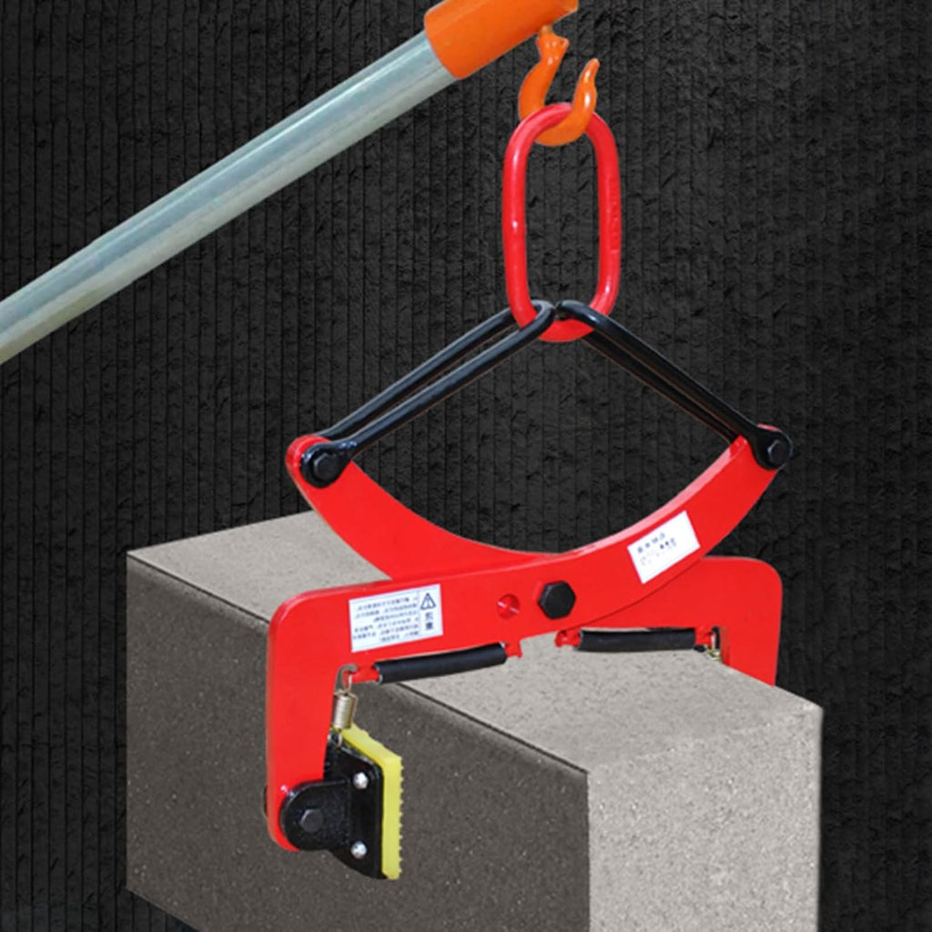 Vertical Plate Lifting Clamp, Heavy Duty Alloy Steel Stone Clamps Forklift for Transporting Wood Slab, High Visibility Lifter Tool with Big Jaw Opening 6-30 Cm(One Color-Opening 2.4-7.1in)