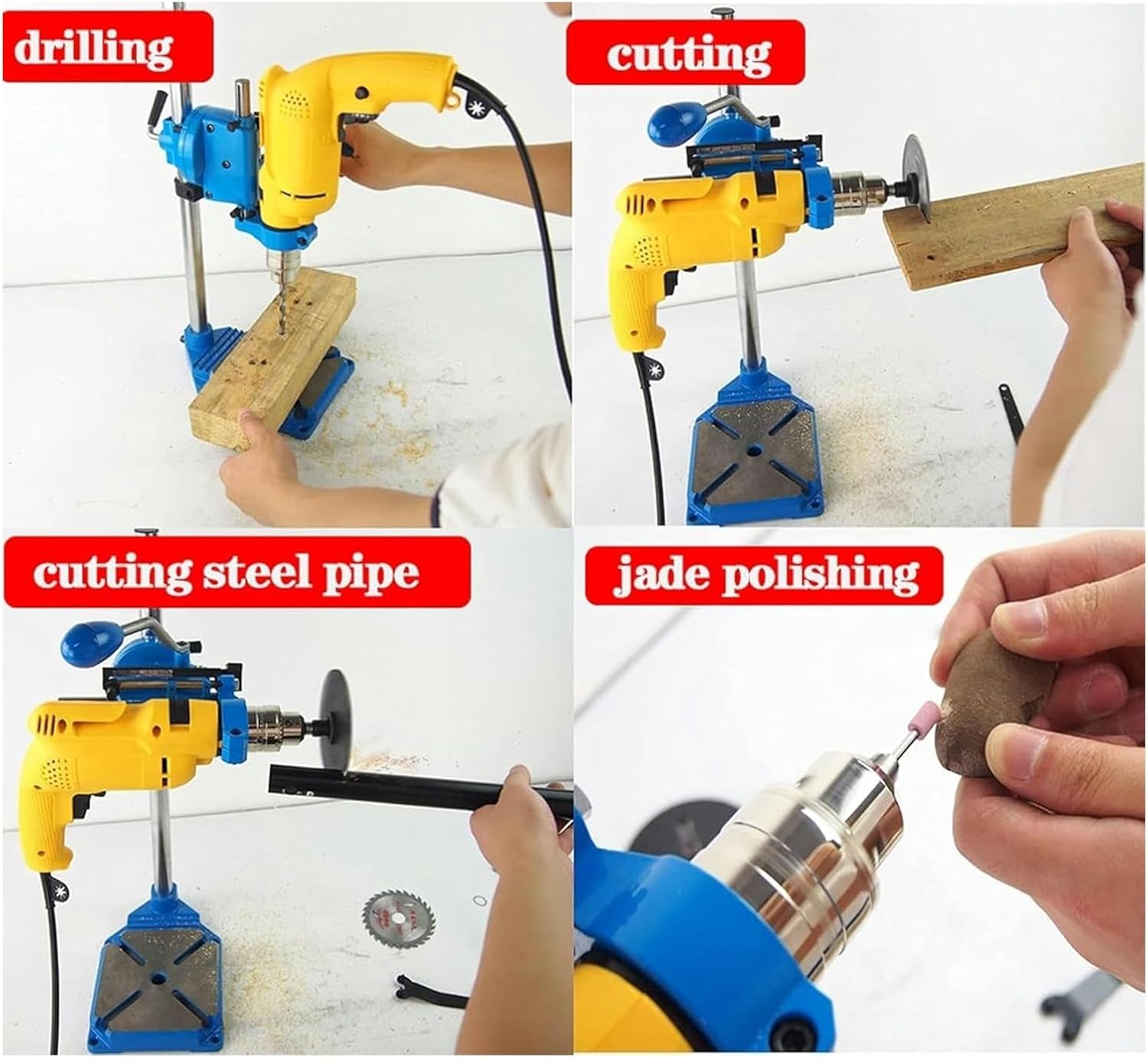 Floor Drill Press Stand Table, Bench Drill Stand, Drill Press Stand With Vise For Hand, Presses Table Standing With Cast Iron Base(A)