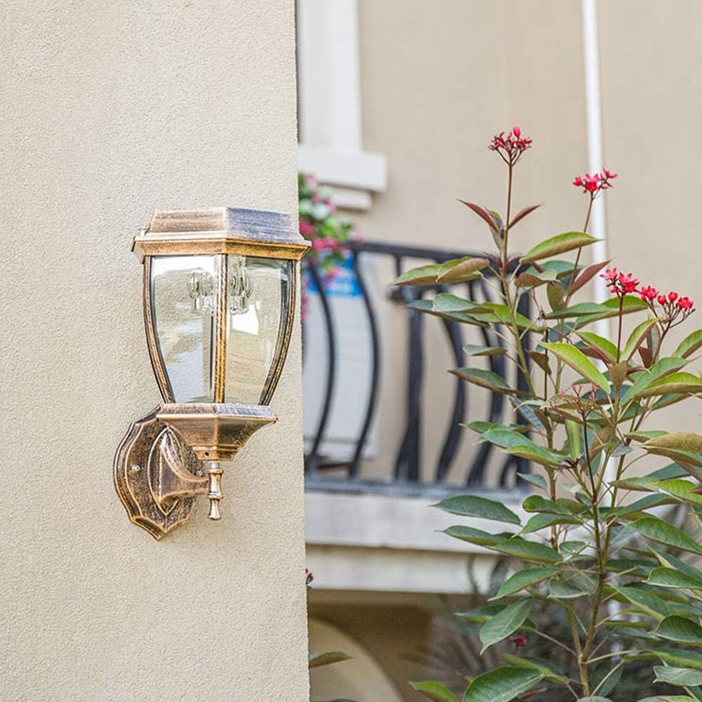 Wall Lamps Sconces Solar Wall Spotlights Outdoor Waterproof LED Terrace Wall Lantern Garden Wall Lamp Aluminum Garden Light Exterior Wall Light Door Wall Sconce