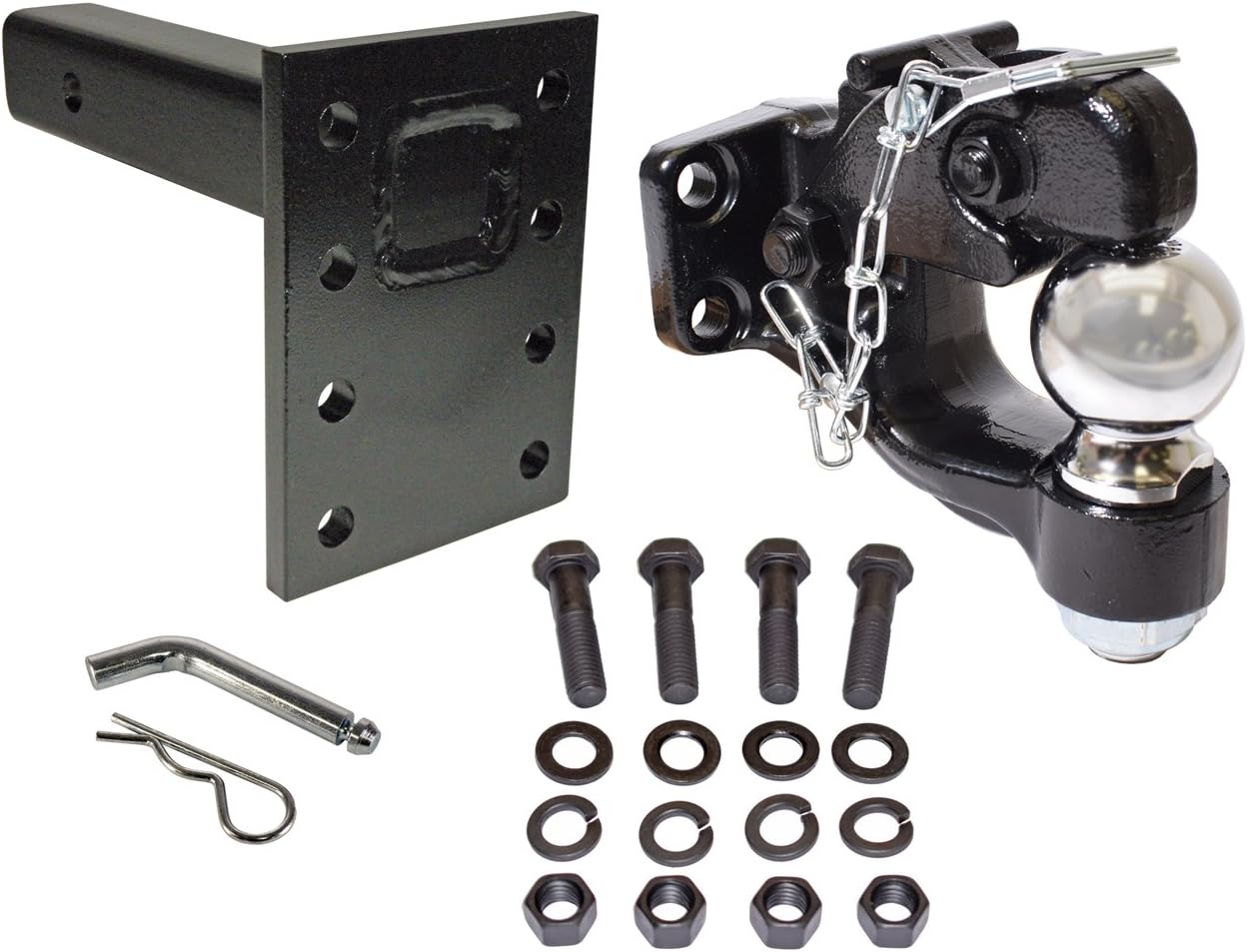 Rigid Hitch Incorporated Combination Pintle Hook w/ 2' Ball, Mounting Plate and Hardware