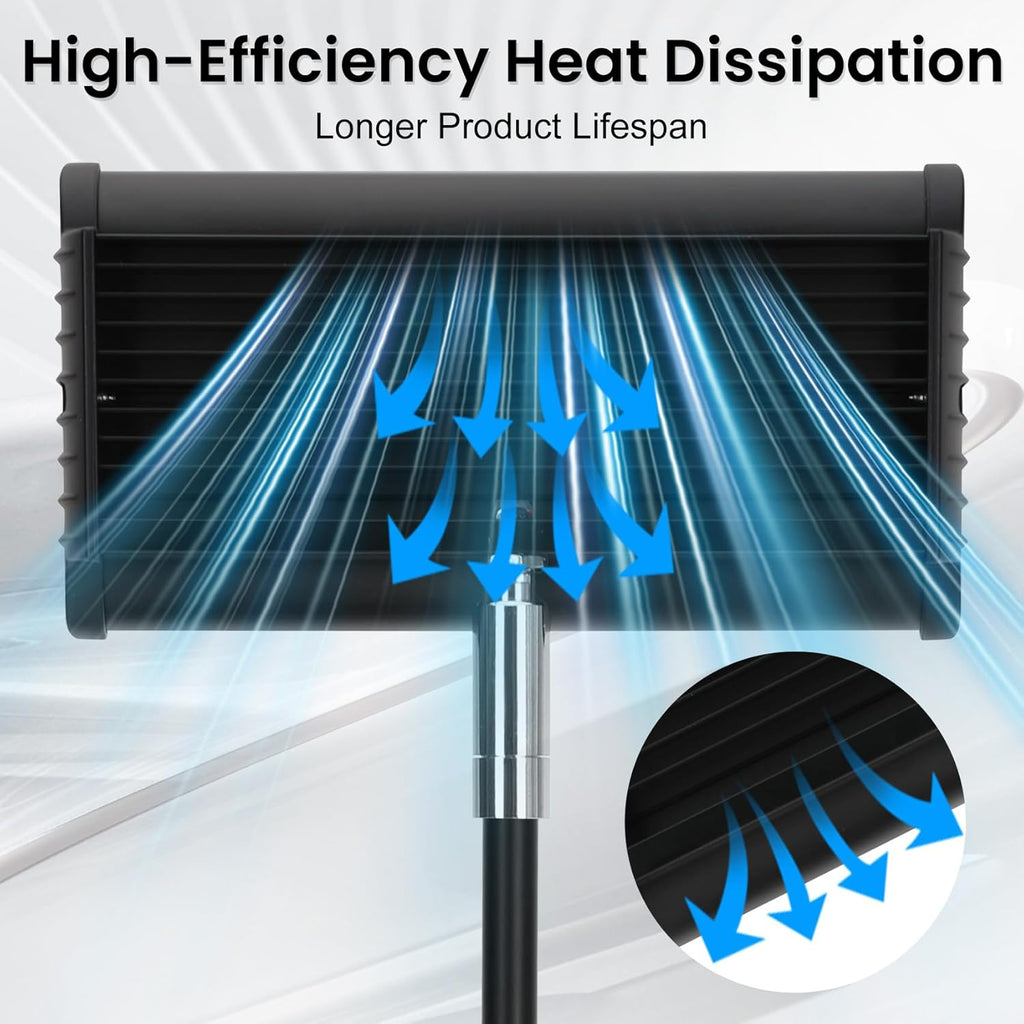 LED Trade Show Display Lights, Connectable for Exhibition Lighting | Energy-Saving Trade Show Lights, Full Accessories, Max 10 Daisy-Chainable, 360° Adjust Light, Two Mount Options
