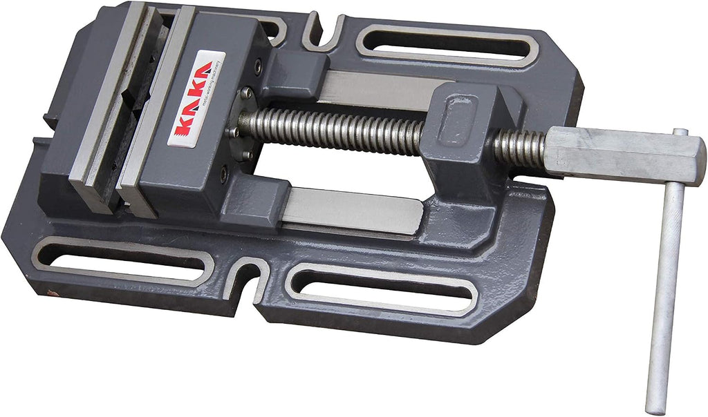KAKA Industrial Drill Press Vise,5.5 inch Opening,2 inch Jaw Width,Heavy-Duty Cast Iron Milling Machine Vice for Precision Metalworking TSL-140