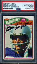 Steve Largent PSA DNA Signed 1977 Topps Rookie Autograph - Football Slabbed Autographed Rookie Cards