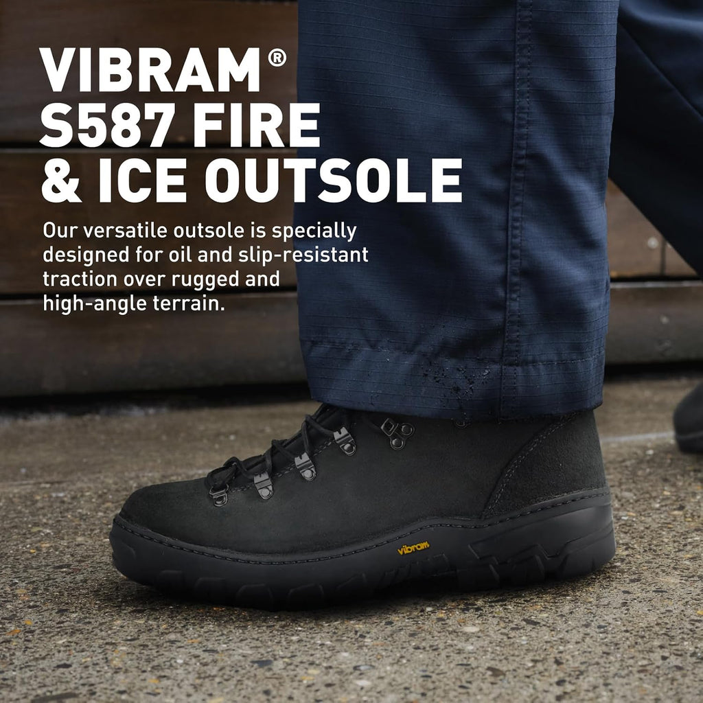 Danner 8' Wildland Tactical Firefighter Boots for Men & Women - Fire-Resistant Leather, EH-Rated, with Oil- and Slip-Resistant Outsole, Made in USA