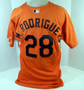 2007-08 Baltimore Orioles M. Rodriguez #28 Game Used Orange Jersey BP E ST 48 0 - Game Used MLB Jerseys
