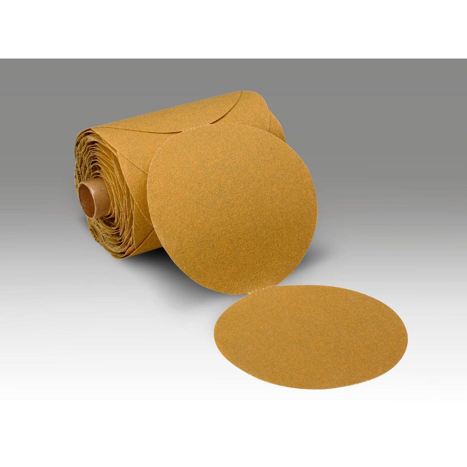 Cubitron Stikit Paper Disc Roll 363I, 80 F-Weight, 5 in x NH, Die 500X, 100 Discs per roll