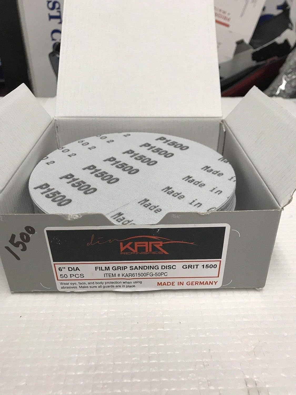5 Star Sanding DISC, 6' Combo - 1500, 2000, 2500, and 3000 GRIT - Hook and Loop Disc (50 Pieces Per Box) Auto Body