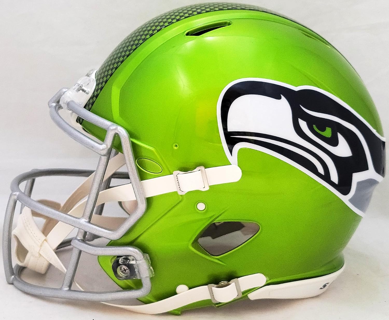 Steve Largent Autographed Seattle Seahawks Flash Full Size Authentic Speed Helmet 'HOF 95' MCS Holo Stock #210459 - Autographed NFL Helmets