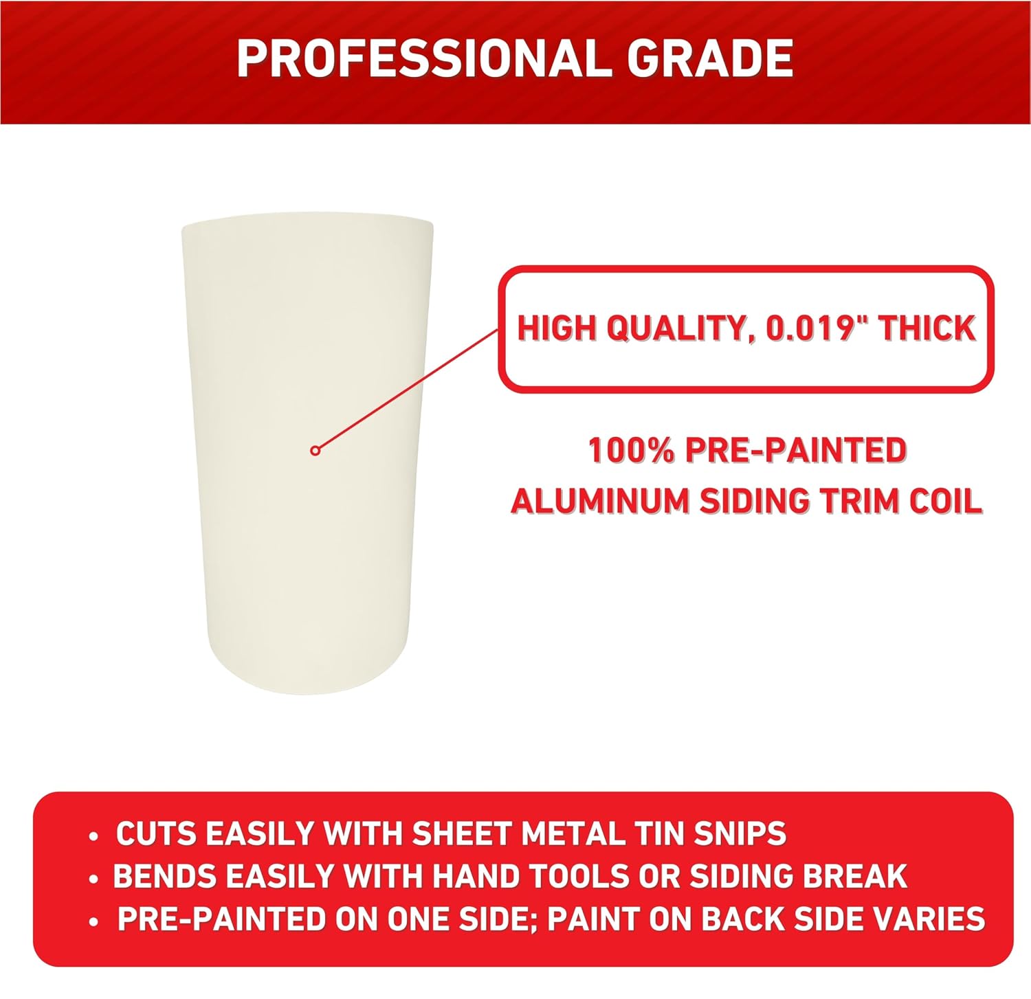 Eagle 1 Aluminum/Vinyl Siding Coil (Multiple Sizes) Each Roll Includes Free 1.25' Matching Stainless Steel Trim Nails - Fascia Cover- Aluminum Flashing Roll (8' x 50 FT, Black)