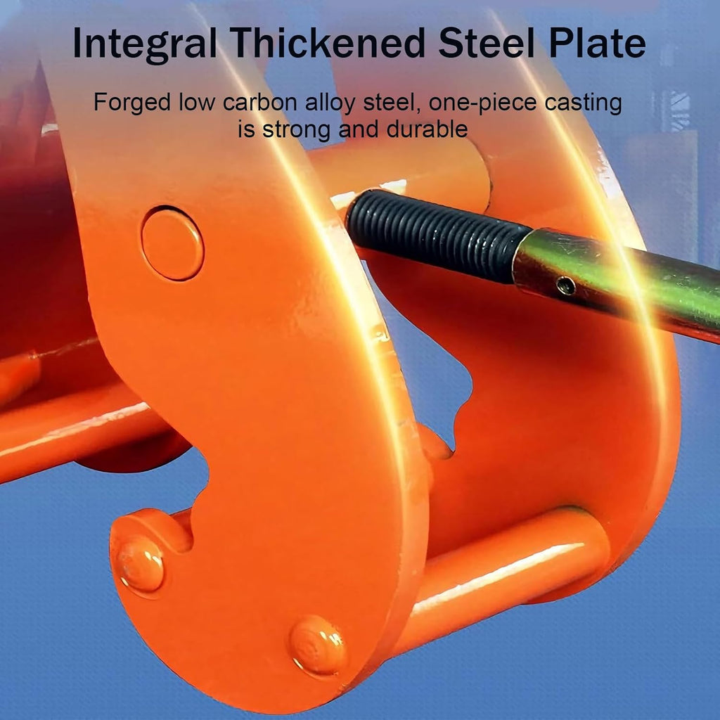 Lifting Clamps, Rail Clamp Lifting Tongs, Rail Clamps, Opening Sizes 75-320 Mm (2.9-12.5 in), Forged Alloy Steel, Suitable for Timber and Firewood Handling(Size:1T/2200LBS)