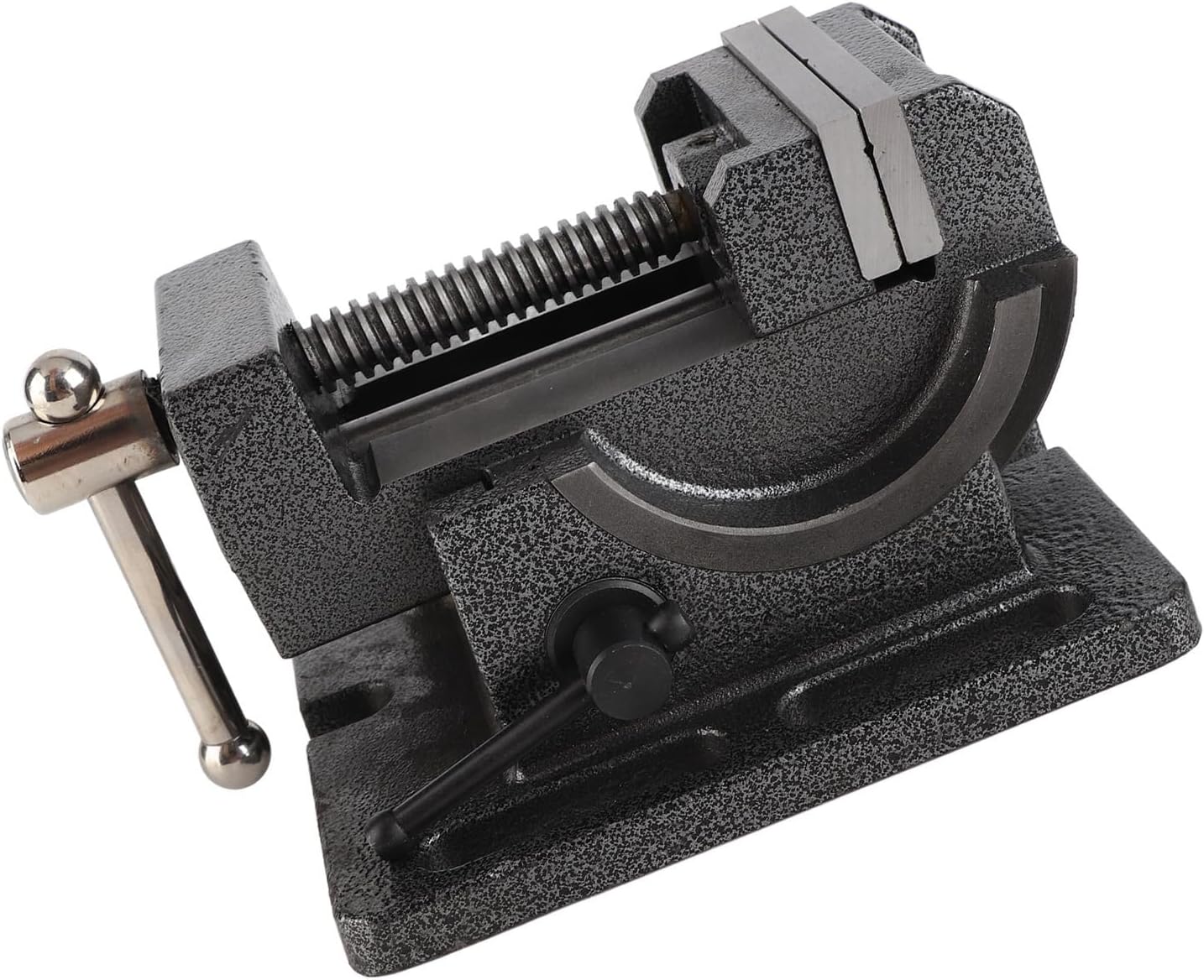 Drill Press Vise Cast Iron 3 Inch Tiltable Clamp On Vise Adjustable 0 90 Degrees High Strength Steel Jaws for Woodworking Metalworking Drilling Projects