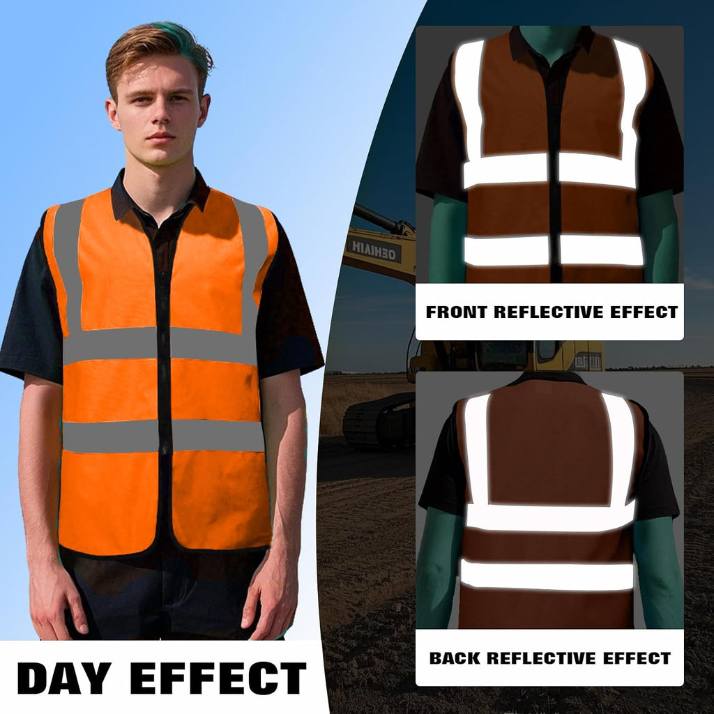 BeautyWill Bulk Custom Logo Safety Vest High Visibility Reflective Work Vests