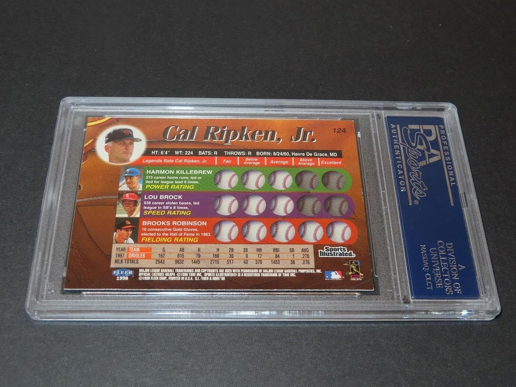 Cal Ripken Jr. Signed 1998 Sports Illustrated Card #124 Auto PSA/DNA COA 1A - Autographed MLB Magazines