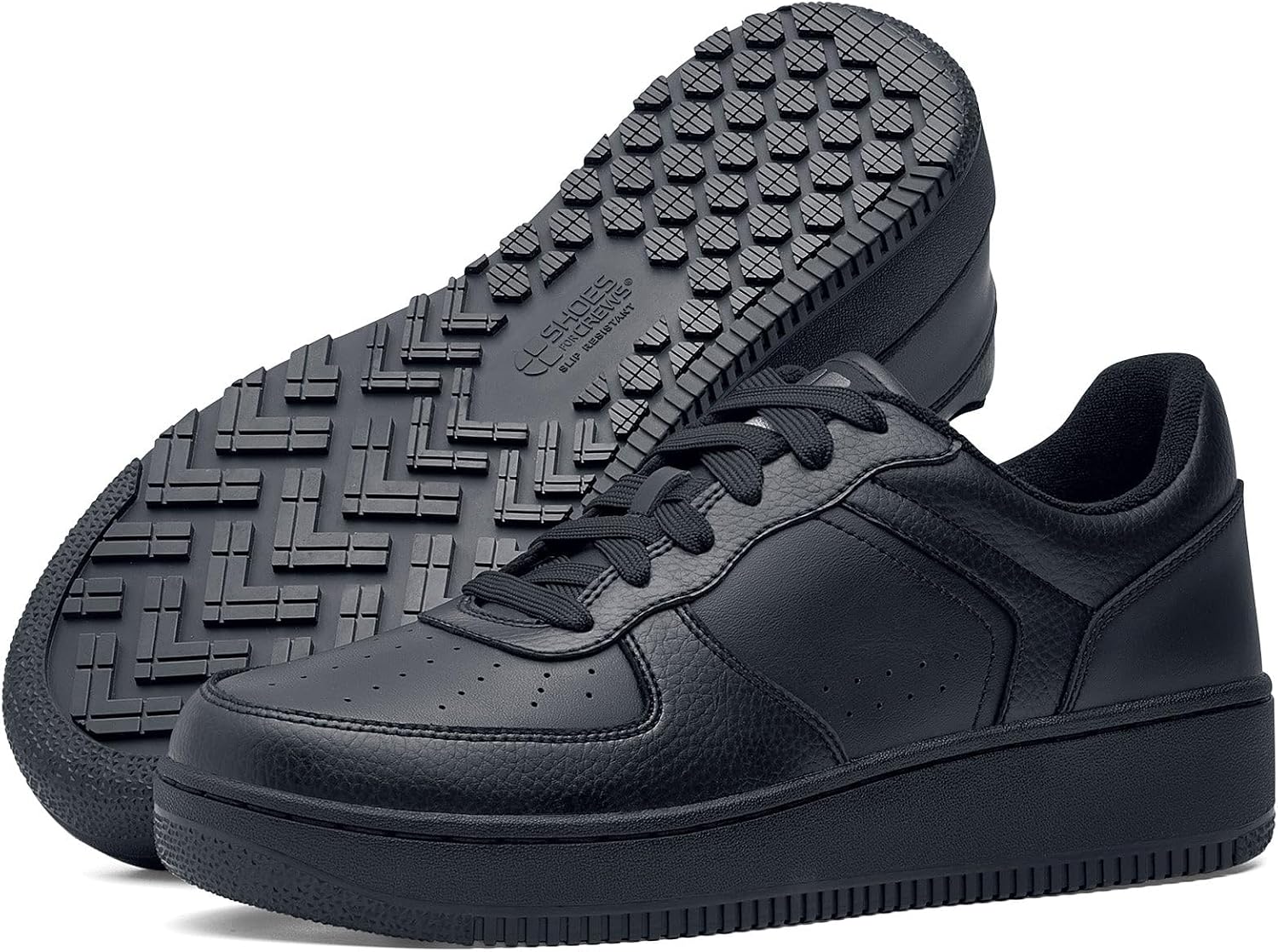 Shoes for Crews Unisex Slip-Resistant Work Sneakers - Comfortable, Non-Slip Work Shoes for Men & Women in Food Service, Warehousing, Maintenance - Holcombe