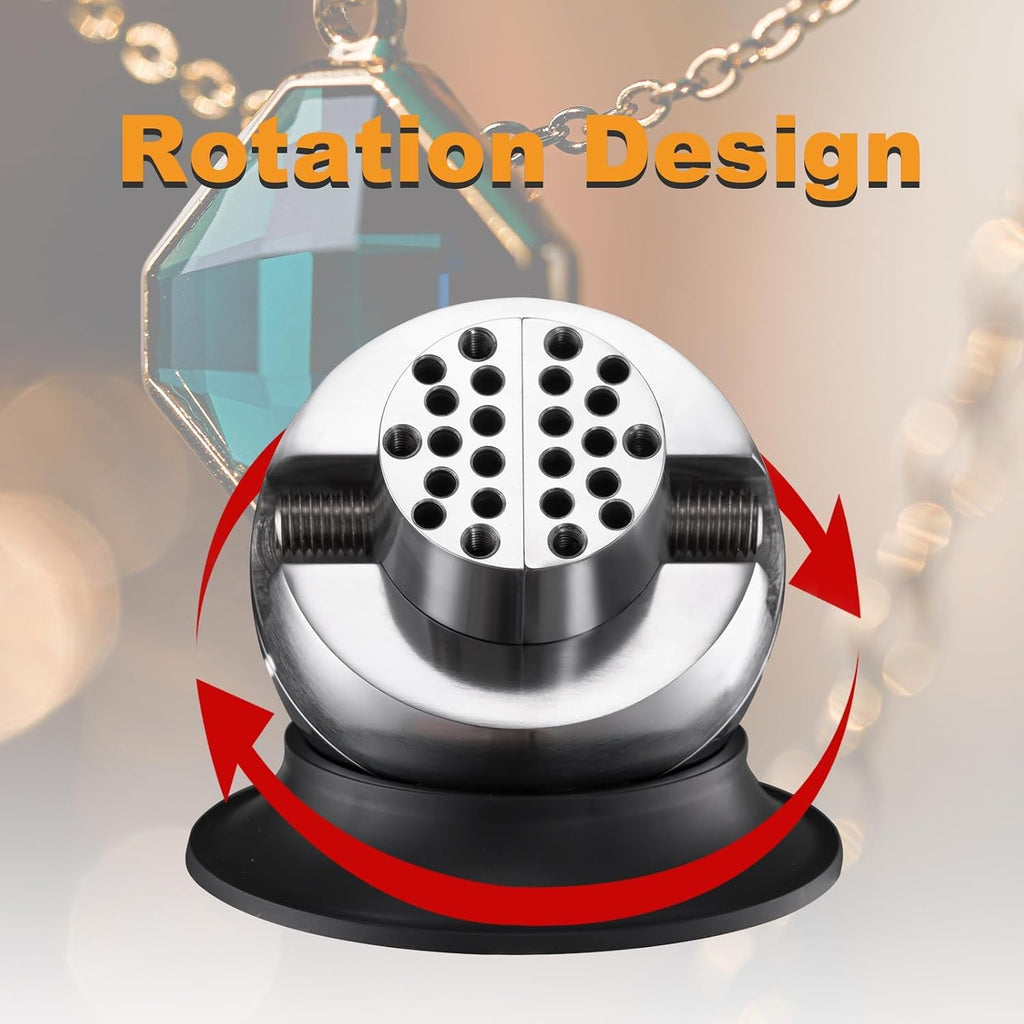 DZQ Ball Vise 3' Engraving Setting Tool 360°Rotation Professional Ball Vise 36PCS Attachment Jewelry Engraving Block Tools(Stainless Steel)