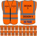 BeautyWill Bulk Custom Logo Safety Vest High Visibility Reflective Work Vests