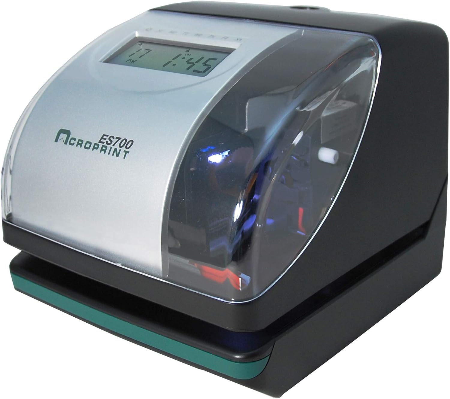 Acroprint Electronic Time Clock Machine – Time Stamp Machine for Employees, Ideal for Small Business, Accommodates Right or Left-Hand Time Cards, Selectable Hour Format