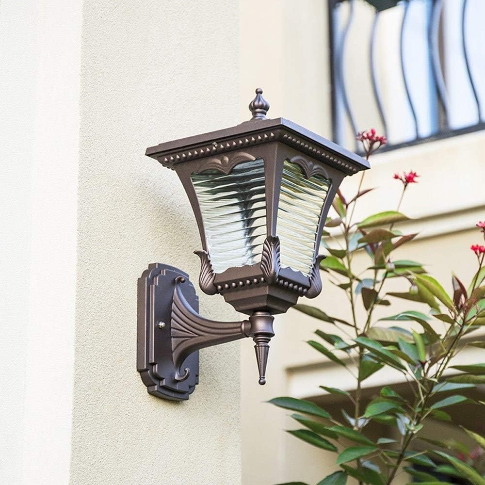 Wall Lamps Sconces Bracket Light LED Solar Aluminum Glass E27 Wall Lantern Vintage Industrial Wall Spotlights Outdoor Waterproof Door Gate Aisle Home Decorative Wall Sconce