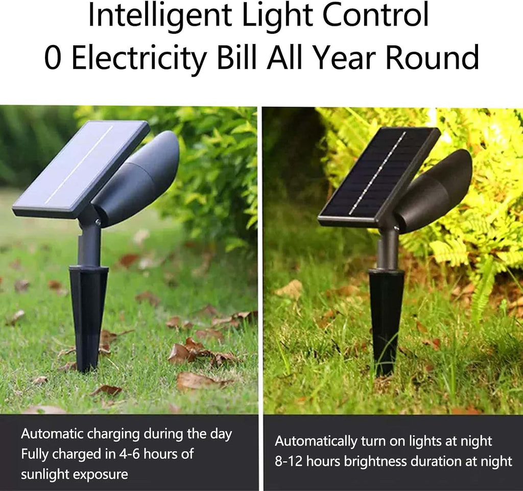 Outdoor Landscape Spotlights Solar Spot Outdoor Landscape, Led Lighting Waterproof Graden Lights, Color Changing Spotlights, Solar Lights Garden Floor Lamps for Yard, Pat