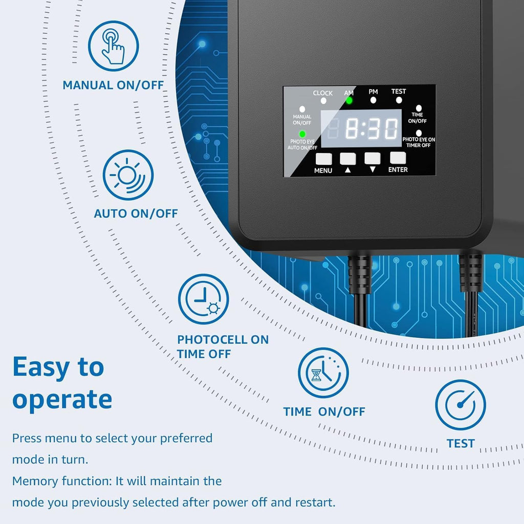 SUNVIE 10 Pack 12W Low Voltage Landscape Lights LED Landscape Lighting AC/DC 12V-24V Outdoor Spotlight 300W Low Voltage Transformer with Timer and Photocell Sensor 120V to 12V/14V for Outdoor Lighting