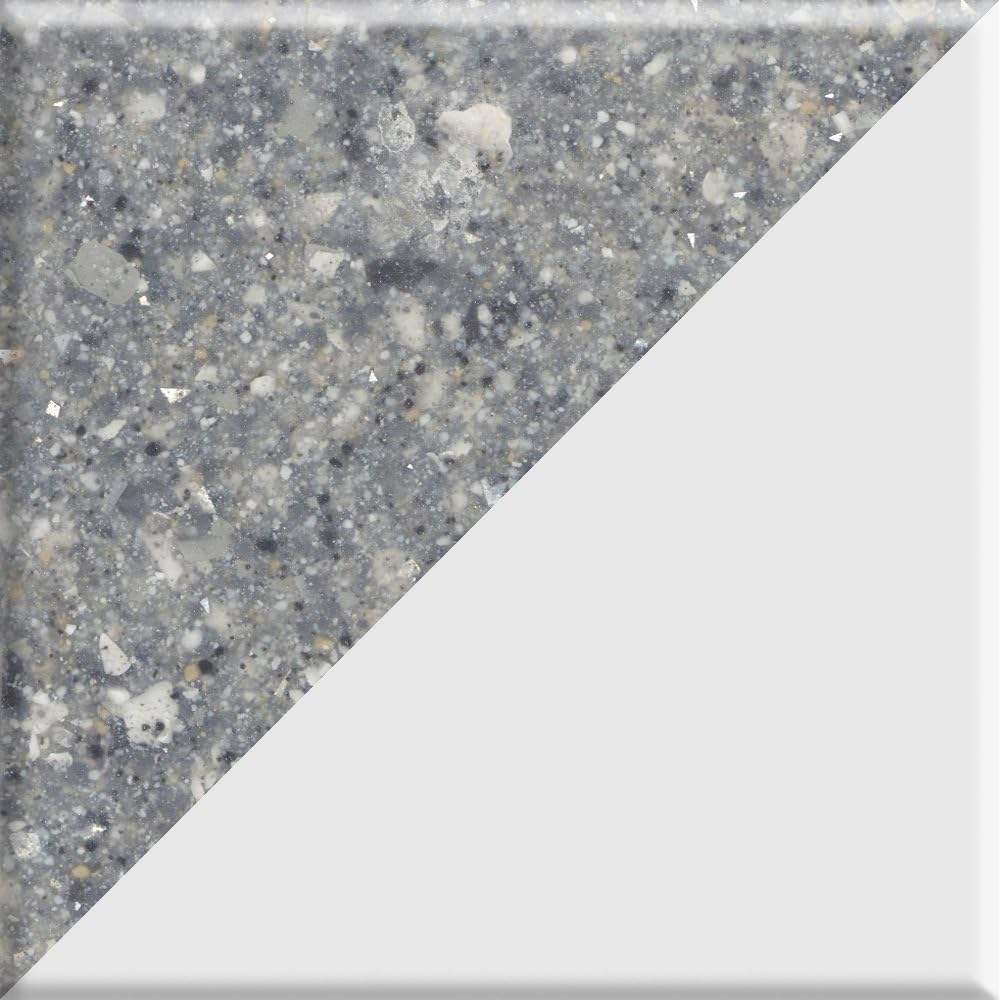 Transolid Charlotte2237-MCWB Charlotte Cultured Marble 4-in Centerset Single-Bowl Vanity Top, Midnight Chrome